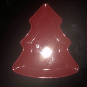 COPY - Fiesta Red Christmas Tree plate NWT